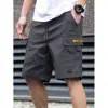 Shorts masculinos de verão tamanho europeu transfronteiriço, calças cargo multi-bolsos da moda, shorts de praia da moda estilo coreano
