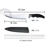 Cuchillo de chef de acero inoxidable en stock, cuchillo de cocina para el hogar, cuchillo para trinchar, cuchillo para frutas extendido con funda, directo del fabricante