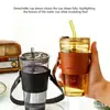 Taza de Viaje de Vidrio de 450ml Fácil de Transportar