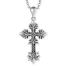 Ciervo Dorado Rey Plata S925 Vintage Desgastado Personalizado Diseño de Cruz Flor Hip-Hop Colgante de Plata para Hombres y Mujeres