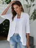 2026 Roupa Feminina de Comércio Exterior Europeia e Americana Desejo Aliexpress Amazon Primavera e Outono Novo Mais Vendido Cor Sólida Cardigan Tops