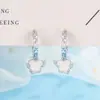 Pendientes Huecos Dobles de Mariposa de Lujo Ligero Francés Diseño de Nicho Exquisitos Versátiles Joyería para Orejas Elegante de Moda