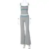 Estilo Europeo y Americano 2026 Verano Nueva Moda Camisola de Encaje Pantalones de Campana Ajustados Conjunto de Dos Piezas para Mujer