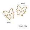 Pendientes de mariposa nuevos transfronterizos de acero inoxidable 304 INS Europa y Estados Unidos personalidad minimalista huecos de acero de titanio joyería al por mayor