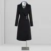 Roupa Externa de Lã Profissional Roupa de Trabalho Feminina Plus Algodão Engrossado Comprimento Médio Departamento de Vendas de Hotel Roupa Externa de Lã Inverno