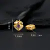 Prata 925 Banhada a Ouro Inlaid Piezoelétrico Ametista Dinheiro Pixiu Acessórios Feito à Mão DIY Joias Série Cristal Contas Espaçadoras