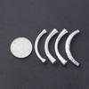 Plata Esterlina S925 Hecho a Mano Tubo de Plata Martillada Codo Irregular DIY Collar de Cuerda con Cuentas Pulsera Accesorios de Plata