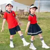 Roupas de Jardim de Infância Verão Estilo Colégio Britânico Roupa de Aula Conjunto Dia das Crianças Apresentação Uniforme de Escola Primária Foto de Formatura de Verão