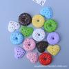 Carcasa de gel crema para teléfono móvil, accesorios de resina hechos a mano para la cabeza, dibujos animados, amor, color, aguja, donut, comida, juego
