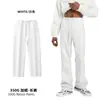 Pantalones Casuales Pesados de Otoño e Invierno para Hombre Isla Cai Xiang, Unisex Estilo Callejero Americano con Cordón Forrados de Forro Polar Pierna Recta Pantalones Deportivos para Hombre