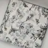 Papel de Seda Estilo Ins Transfronteiriço Mais Vendido 17g com Tema de Flores e Pássaros, Papel de Presente para Roupas com Tema Floral e de Plantas Vintage, Papel Sulfite com Estampa Floral