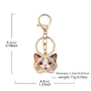 Llavero de gato transfronterizo original, llavero de aleación de gato animal pintado, colgante de llave de decoración de mochila personalizado