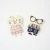 Acessórios de boneca de tecido xadrez estilo Chanel coelho boneca de tecido coelho acessórios de boneca gato de desenho animado coelho suspensórios urso de pelúcia brinquedo roupas feito à mão diy