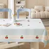 Mantel de estilo nuevo 2025 en tono crema, impermeable y resistente al aceite, fácil de limpiar, con un toque de lujo ligero y alta gama, mantel para mesa de centro estilo ins