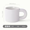 Caneca Gorda Logotipo Personalizado Criativa Fofa Alça Grande Cor Sólida Cor de Contraste Cerâmica Caneca de Presente Processamento e Personalização