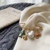 Broche Elemento Oceano Baleia Concha Pérola Falsa Broche Afunilador de Cintura Criativo Exquisito DIY Acessórios para Roupas Bolsas