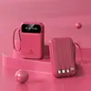 Mini Power Bank de Alta Capacidade 20000mAh com Cabos Embutidos Portátil Presente Logotipo Personalizado Potência Móvel Transfronteiriço