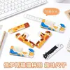 Mini regla del tamaño de la palma de la mano, colgante con forma de gato, herramienta de dibujo y medición con forma de animal, regla recta acrílica para estudiantes de primaria