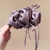 Presilha de Banana com Laço Estilo Coreano com Acabamento de Luxo, Presilha Vertical Grande para Cabelos Grossos, Presilha Torcida, Presilha para Rabo de Cavalo, Acessório de Cabelo
