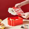 Lonchera de Papas Fritas y Palomitas para Estudiantes de Primaria en Invierno para Oficinistas Caja Dividida para Lonchera Caja Crujiente para Niños
