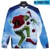 Nova blusa de moletom com gola careca espessa e estampa digital 3D de Natal e Halloween para homens e mulheres