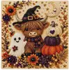 Pintura de Diamantes Transfronteriza Más Vendida Calabaza de Halloween Pintura de Diamantes Adornos de Navidad Pintura de Diamantes DIY Kit de Pintura de Diamantes