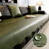 Cojín de Sofá Impermeable de Lujo Moderno para Todas las Estaciones Universal Cojín de Asiento de Cuero Antideslizante Resistente a Arañazos de Gato Protector de Tela para Sofá Venta al por Mayor