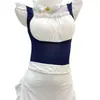 Lingerie de Empregada Plus Size Novo Estilo, Conjunto Puro de Renda para Empregada Apaixonada, Uniforme Sedutor para Boate