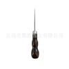 Lezna sólida de acero completamente en forma de calabaza Aguja para coser a mano para reparación de zapatos Punta fina extendida Lezna recta para coser Mango de madera