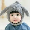 Gorro de invierno para niños, gorro de punto moderno de plumón de ganso, engrosado y cálido, gorrito de bebé, diseño 3D de ganso