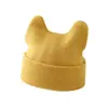 Ins Explosiones Coreano Bebé Lindo Oreja Lana Tejida Sombrero Color Caramelo Todo Fósforo Cálido Sombrero para Bebés Niños y Niñas