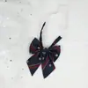 Jk Pajaritas de Color Sólido Japonés Cuello Femenino Flor Raíz de Pluma Mango Largo Joker Escuela para Marca H Graduación Ropa de Licenciatura Estilo Rayado Campus