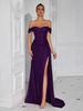 Popular Europeo y Americano Transfronterizo Top de Tubo de Lentejuelas Vestido Sexy Banquete Abertura Largo Ajustado Modelo Vestido de Noche