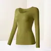 Atacado Transfronteiriço Europeu e Americano Popular Roupa Íntima Térmica Ultrafina para Mulheres, Conjunto de Camada Base Sem Costura Invisível de Manga Longa, Roupa Embelezadora da Pele