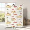 Manta Linda de Dibujos Animados Sanrio para Exportación Transfronteriza Tipo Manta de Franela Estampada Manta para Cuatro Estaciones y Descanso para el Almuerzo con Aire Acondicionado