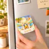 Festival de Mediados de Otoño Pegatina Magnética Creativa de Dibujos Animados para Refrigerador Punto Turístico de la Ciudad Souvenir Cultural y Creativo Regalo Personalización Estilo Tendencia Nacional Pegatina para Refrigerador