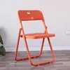 Cadeira dobrável simples Cadeira com encosto para casa Cadeira de escritório Cadeira de conferência Cadeira de treinamento Cadeira de plástico para exterior Banco alto para adulto