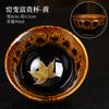 Taza de Té Hoja de Arce Horno de Cerámica se Convierte en Taza de Té Hoja Horno de Cerámica se Convierte en Taza de Maestro Juego de Té para el Hogar de Cerámica Japonesa Taza con Sombrero de Bambú