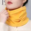 Protector de Cuello Cálido de Polar de Color Sólido, Máscara Resistente al Viento y al Frío para Exteriores, Cubrecuellos, Chaqueta de Plumas, Bufanda de Cuello Falso