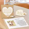 Adorno de Madera Creativo en Forma de Corazón Marco de Fotos Decoración de Regalo Sorpresa para Mamá Tarjeta de Felicitación Mensaje Oculto Desplegable