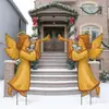 Nuevo letrero de suelo navideño con diseño de cachorro Grinch, letrero impermeable para césped de fiesta al aire libre, jardín