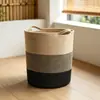 Cesta de almacenamiento de cuerda de algodón grande hecha a medida para uso doméstico, cesta de lavandería para ropa sucia, cesto de almacenamiento y limpieza para ropa sucia