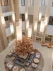 Estilo Zen Japonés Candelabro de Bambú Nuevo Estilo Chino Escalera de Té Hotel Arte de Bambú Casa de Huéspedes Sala de Té Decoración Lámparas de Viento Silencioso