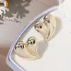 Transfronterizos Nuevos Productos de Otoño e Invierno Moda Personalidad Estilo Frío Pendientes Europeos y Americanos Cobre Chapado en Oro Versátiles Pendientes Simples para Mujeres