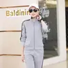 Traje Deportivo de Pareja Tres Barras Otoño e Invierno Ropa Deportiva Casual para Hombre y Mujer Ropa de Campus Ropa de Grupo LOGOTIPO