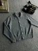 Nuevo Suéter de Mezcla de Lana Turquesa 2026 para Hombre, Chaqueta Cardigan Tejida de Alto Nivel Estilo Boxy Old Money para Otoño/Invierno