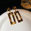 Pendientes de plata de ley vintage de la época medieval con diamantes y aceite de leopardo, ligeros, de lujo y personalizados para mujer.