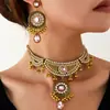 Accesorios de Moda Europeos y Americanos Transfronterizos Más Vendidos Collares y Pendientes de Estilo Étnico Bohemio Set de Collares de Lujo Ligero Vintage