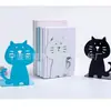Suporte de livro de gato suporte de livro para estudante estante de livros de ferro suporte de livros desenho animado simples divisória de armazenamento de mesa papelaria de escritório