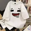 Camiseta de Manga Corta de Algodón Puro de Peso Pesado para Hombre Verano Nuevo Estilo Juvenil Holgada Versátil Cuello Redondo Estampado de Nicho Superior para Hombre